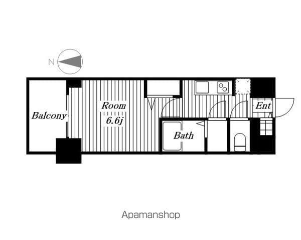 ファステート名古屋駅前ドリーム(1K/6階)の間取り写真