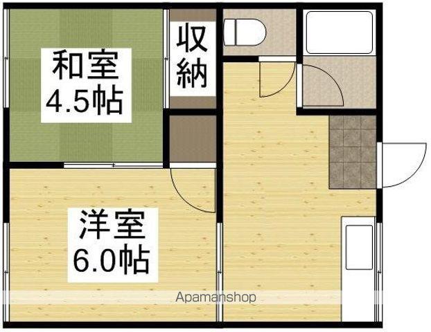 清水コーポA(2K/2階)の間取り写真