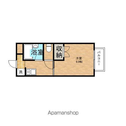 プロヴァンス(1K/2階)の間取り写真