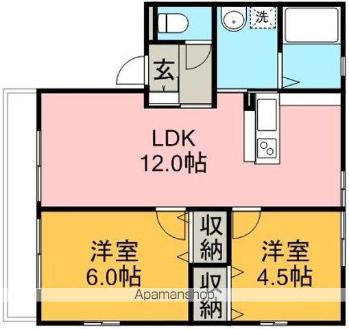 クリスタル(2LDK/2階)の間取り写真