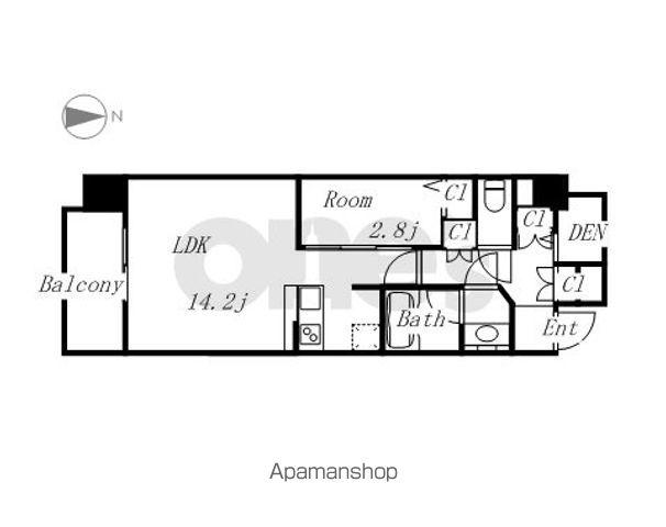 レジディア白壁(1LDK/3階)の間取り写真