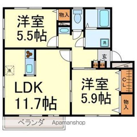 マルジュ神明(2LDK/2階)の間取り写真