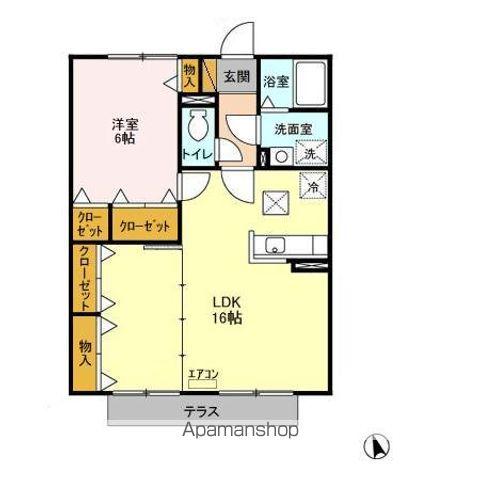 ルミエールモナリエ(1LDK/1階)の間取り写真