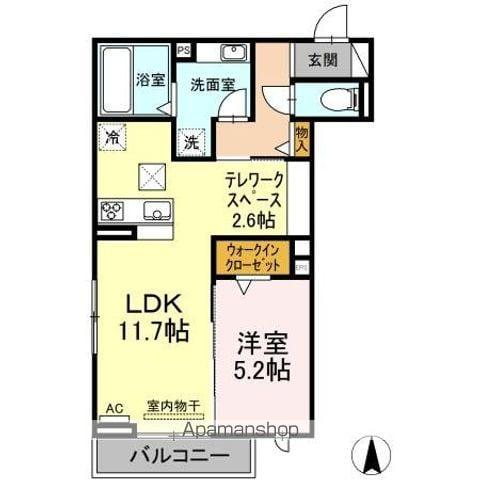 さくらハウス(1LDK/1階)の間取り写真