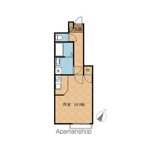 ヴィラやまぶき(ワンルーム/1階)の間取り写真