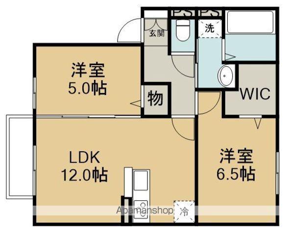 メルヴェーユ(2LDK/2階)の間取り写真