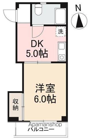 ワールドコーポ(1DK/4階)の間取り写真