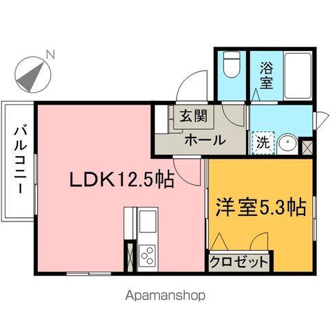ヴィラローザ(1LDK/3階)の間取り写真