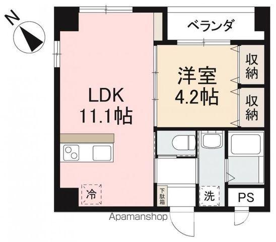 アルト栗林公園(1LDK/1階)の間取り写真