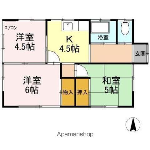 外房線 茂原駅 徒歩21分 1階建 築44年(3K)の間取り写真