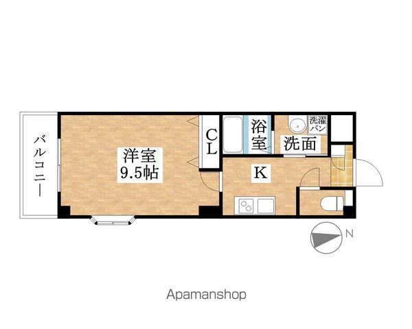 ロイヤルコート天王(1K/3階)の間取り写真