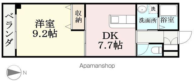 リバティ西開発(1DK/1階)の間取り写真