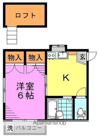 レオパレス今木(1DK/2階)の間取り写真