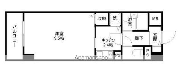 ダイアパレス沼垂四ツ角(1K/1階)の間取り写真