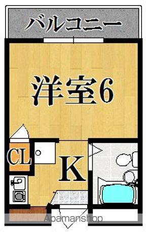 GRM二条(1K/2階)の間取り写真