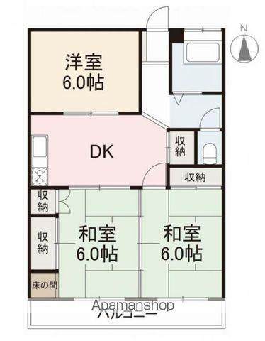 中村第一ビル(3DK/4階)の間取り写真