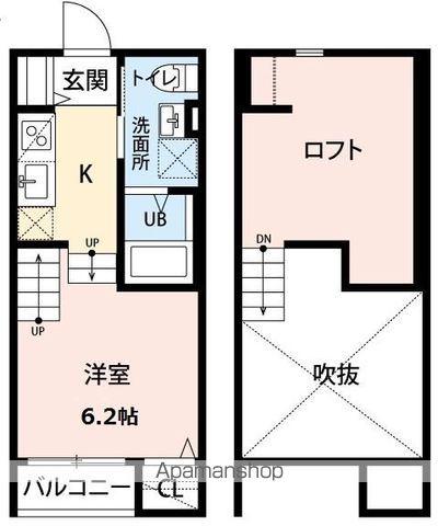 ドリテグランツ(ワンルーム/2階)の間取り写真