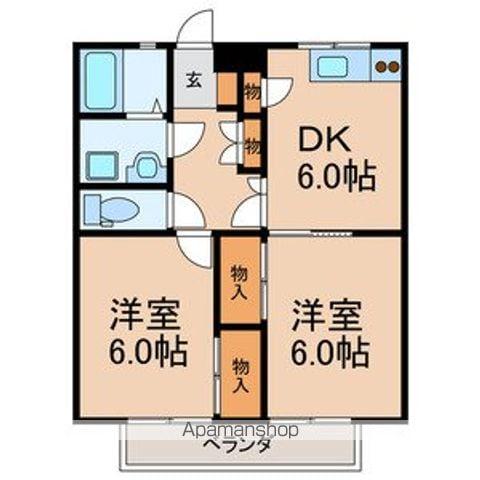 メゾンアルピナ(2DK/3階)の間取り写真