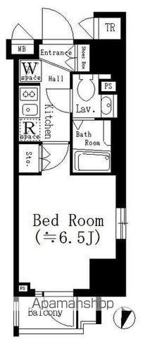 パークキューブ笹塚(1K/3階)の間取り写真