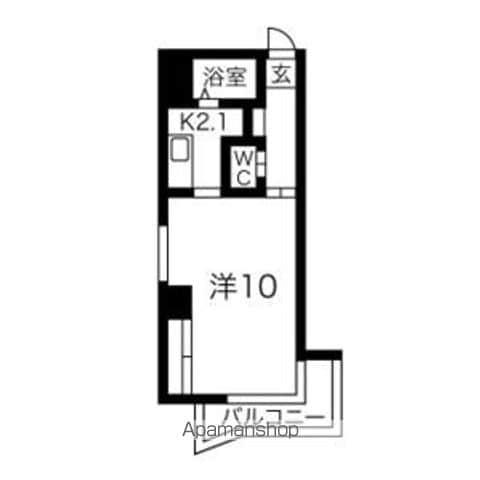 藤井ビル北17条2(1K/8階)の間取り写真