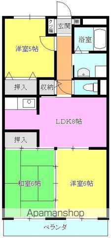 ルミエール浜Ⅱ(3LDK/3階)の間取り写真
