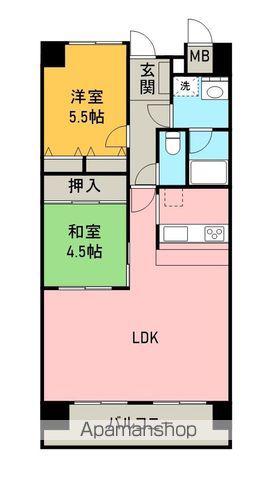 エアーズ港町(2LDK/5階)の間取り写真