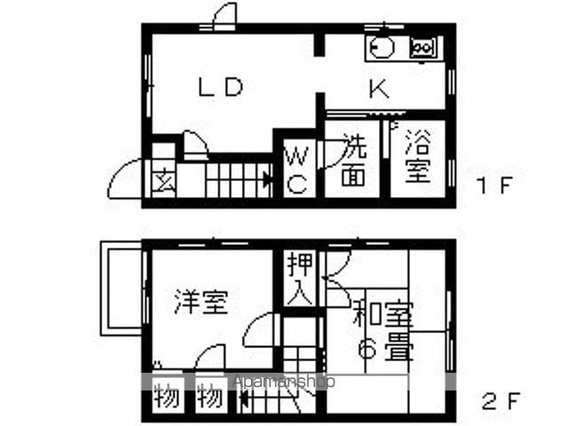 アネックスA(2LDK/1階)の間取り写真
