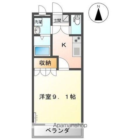 FT SHANGRI-LA(1K/1階)の間取り写真