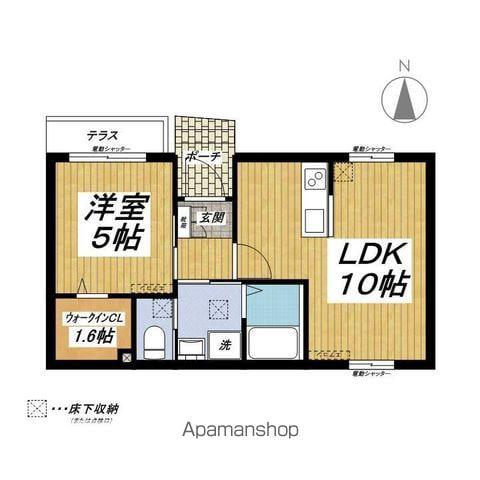 ラフィネ小竹(1LDK/1階)の間取り写真