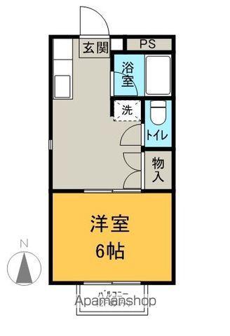 若葉ハイツ(1DK/1階)の間取り写真