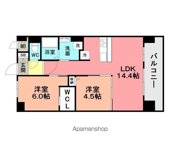 フローリィ279(2LDK/3階)の間取り写真