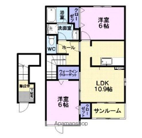 MIRAI(2LDK/2階)の間取り写真