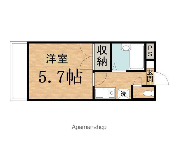 カスティーロ聖蹟(1K/4階)の間取り写真