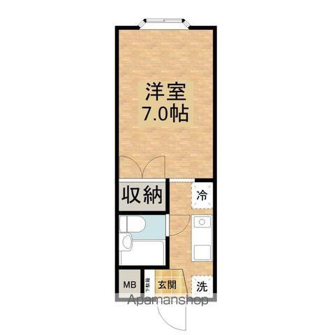 ベイプレイスマンション(1K/1階)の間取り写真
