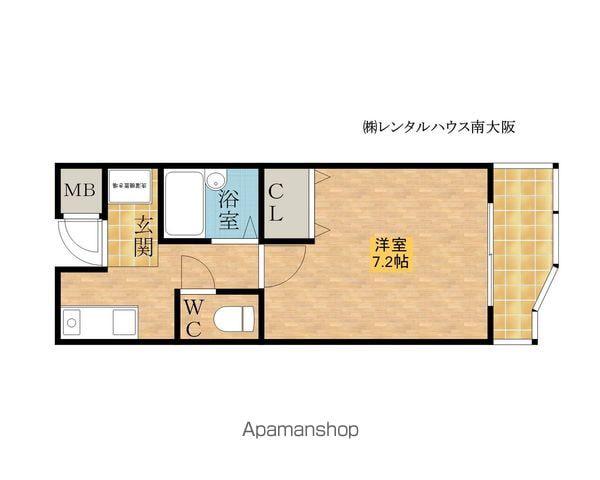 セゾンコート春木(1K/3階)の間取り写真