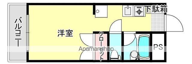 ベルトピアエグゼ福岡Ⅱ(1K/5階)の間取り写真
