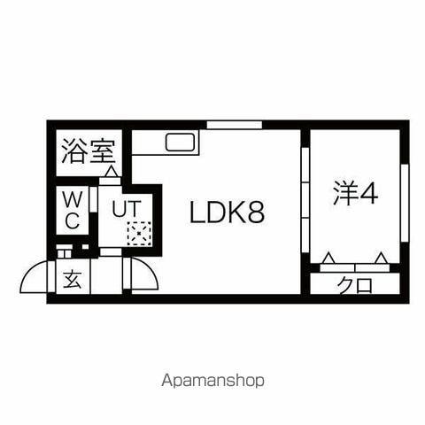 ラフィーネ医大前(1LDK/3階)の間取り写真