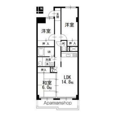 サンマンション御器所(3LDK/11階)の間取り写真