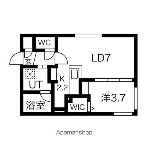マイン白石(1LDK/2階)の間取り写真