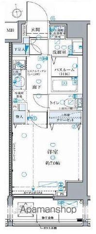 クレヴィスタ板橋西台Ⅲ(1K/5階)の間取り写真