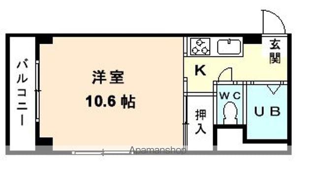 サークルパレス布瀬(1K/2階)の間取り写真