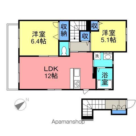 アンビエラ(2LDK/2階)の間取り写真