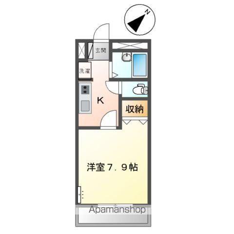 ワンハイム(1K/1階)の間取り写真