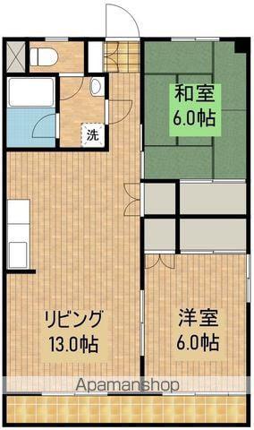 筒井ビル(2LDK/2階)の間取り写真