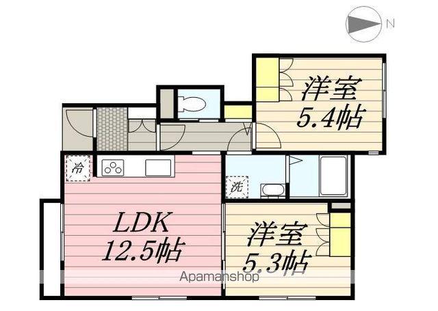 DOUX BATEAU(2LDK/1階)の間取り写真
