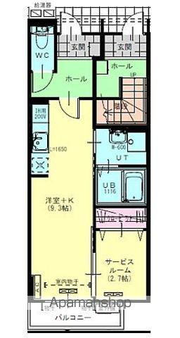 イーストA(1K/1階)の間取り写真
