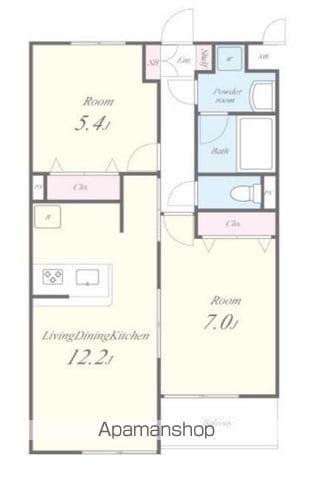 ルミネ中央(2LDK/2階)の間取り写真