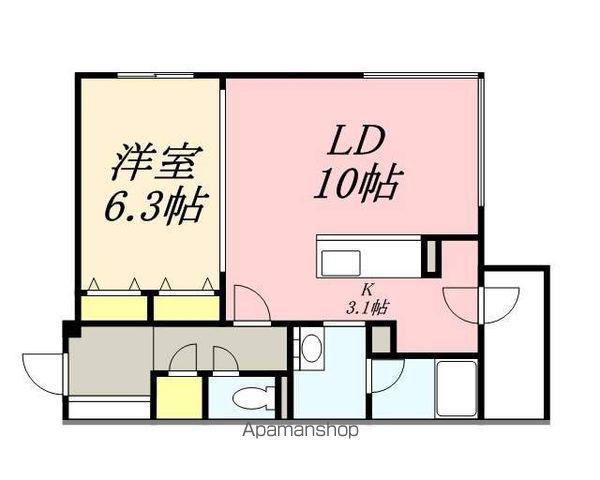 ガーデンヒルズ月寒中央(1LDK/3階)の間取り写真