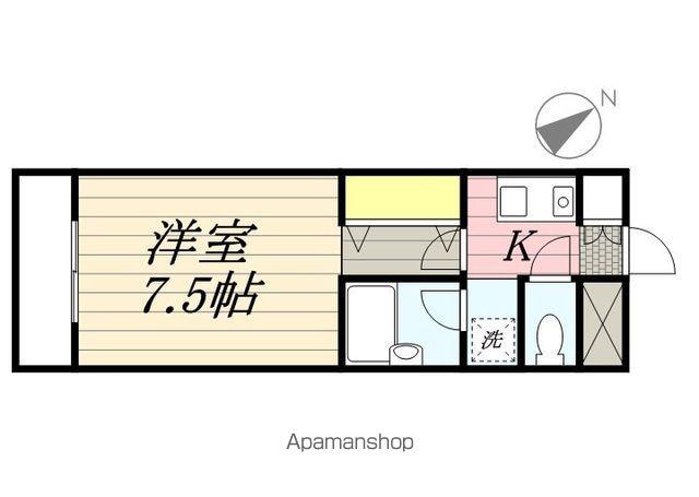ステージ国立(1K/2階)の間取り写真