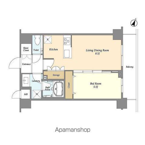 URBANLINK護国寺(1LDK/5階)の間取り写真